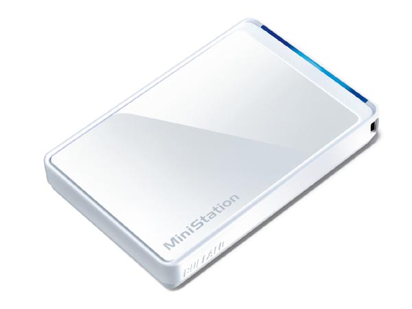 バッファロー、ポータブル1TバイトHDDにホワイトモデルを追加