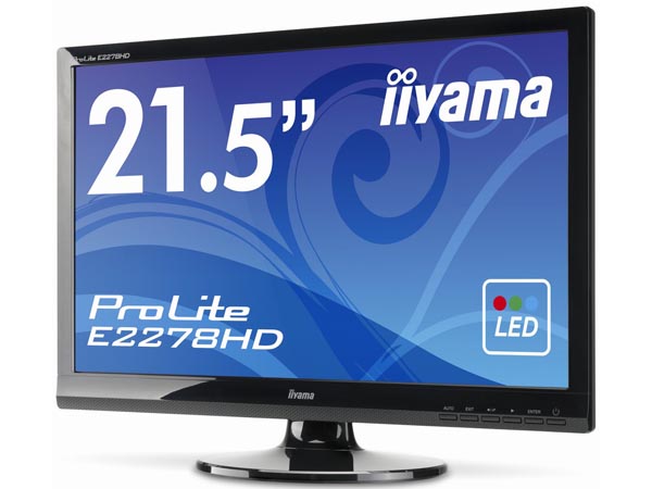 iiyama、薄型設計の21.5型ワイド液晶「ProLite E2278HD」 - ITmedia PC