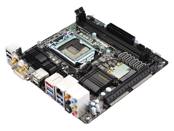 未使用品ASRock H87E-ITX/ac LGA1150 Mini-ITX ASRock、11ac無線LAN機能も備えたH87チップ採用のMini-ITXマザー「H87E