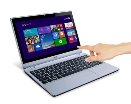 エイサー、5万円台のタッチ操作対応11.6型モバイルノート「V5-132P