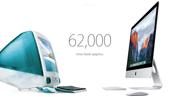 新型iMacと初代iMacを比べてみると……？ アップルが「Then and Now」を