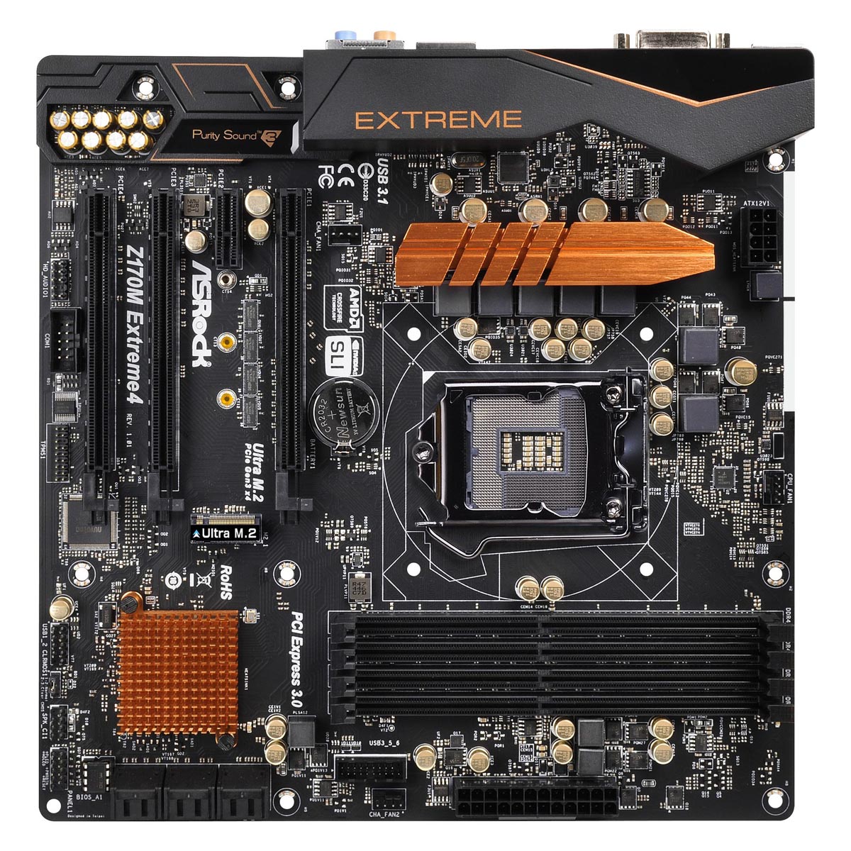 ASRock、SLI／CrossFireXもサポートしたSkylake対応microATXマザー