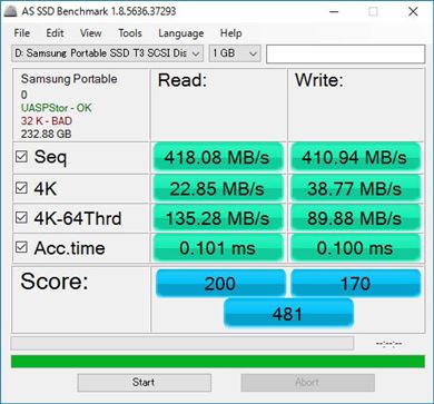 AS SSD BenchmarkXRA