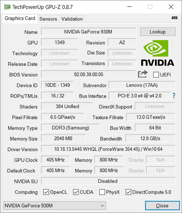 NVIDIA GeForce 930M