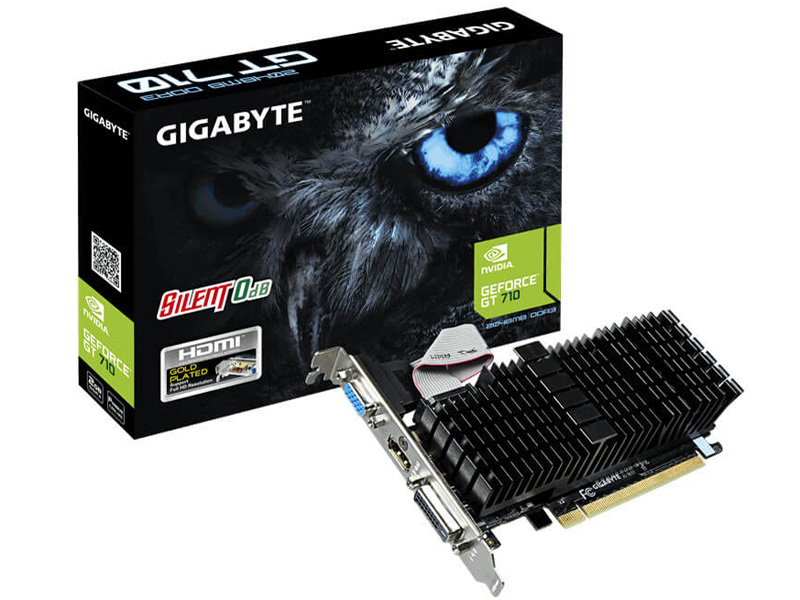 GIGABYTE、ロープロファイル対応GeForce GT 710搭載