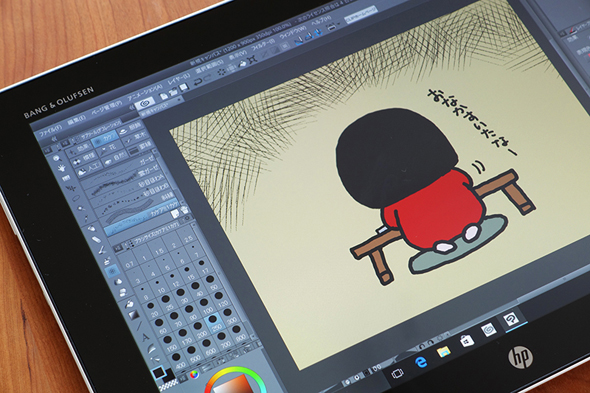 画面に直接描けるって楽しい イラストライターが2in1 Hp Elite X2 1012 G1 のアクティブペンを使ってみた 1 3 Itmedia Pc User