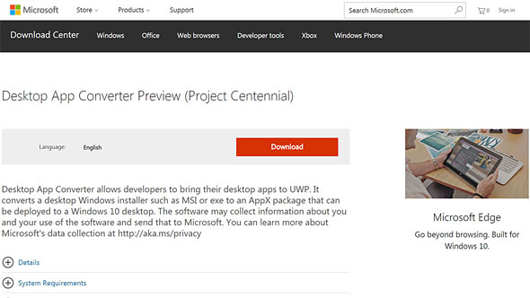 Desktop App Converter Preview
