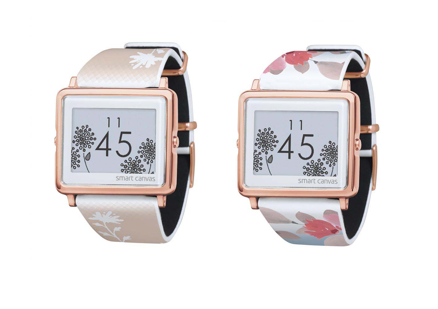 エプソン、電子ペーパー腕時計「Smart Canvas」に新色“FLOWER”を追加