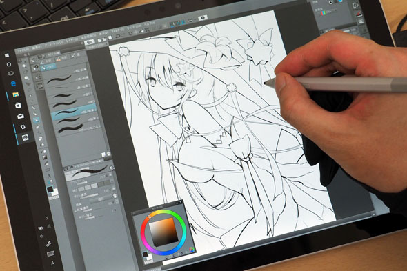 Ipad Pro 10 5とsurface Proを比較 人気プロ絵師によるお絵描きレビュー 4 5 ページ Itmedia Pc User