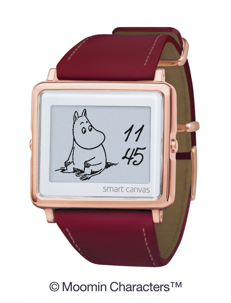 エプソン、電子ペーパー腕時計「Smart Canvas」に“ムーミン”モデルなど