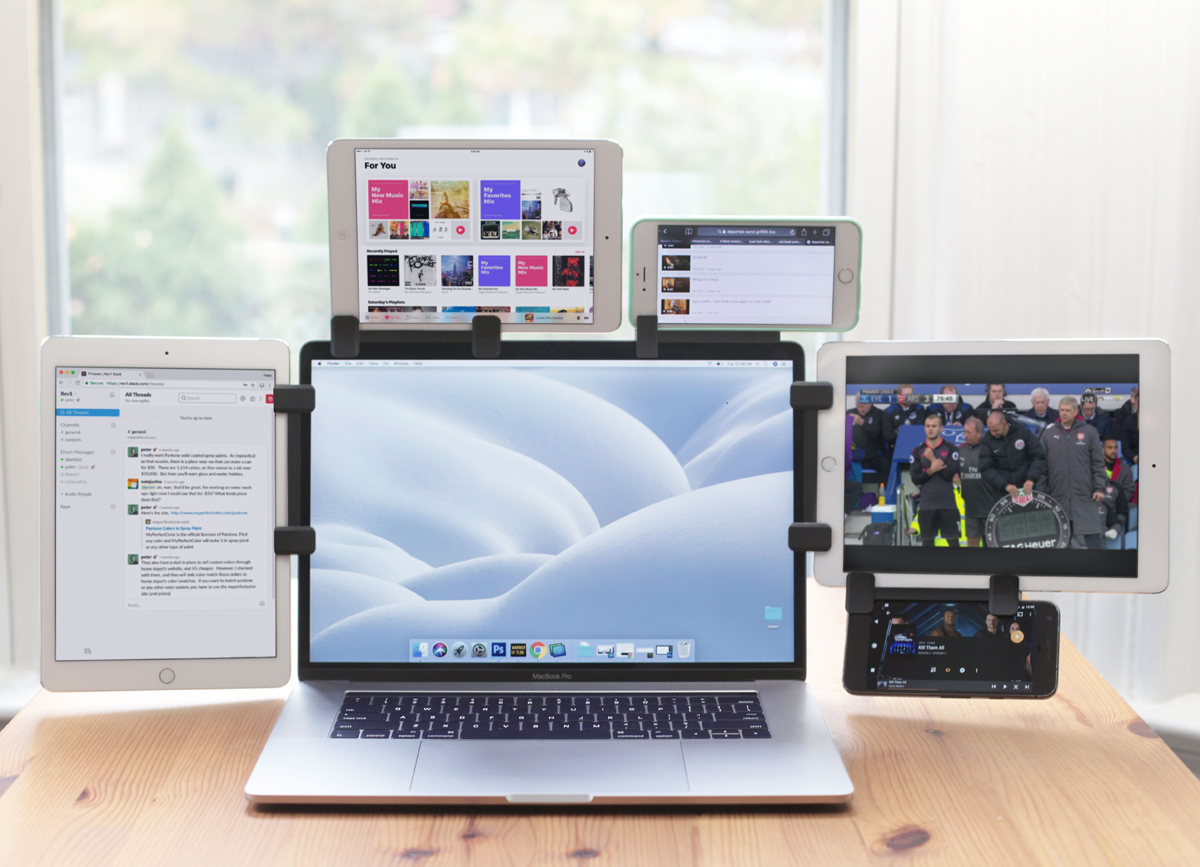 MacBookのディスプレイにiPadを装着 クリップ式ディスプレイマウント