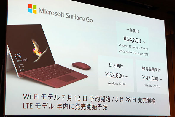 Surface Go 日本モデルを冷静にチェックする 2 2 Itmedia Pc User