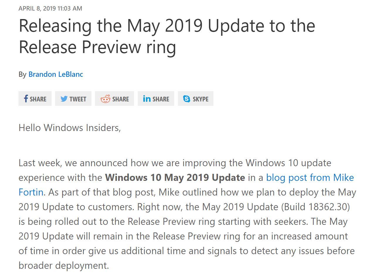 Computerspelletjes spelen personeelszaken borst Windows 10の次期大型アップデート「May 2019 Update」が完成へ Release Previewへ配信開始：鈴木淳也の「Windowsフロントライン」  - ITmedia PC USER