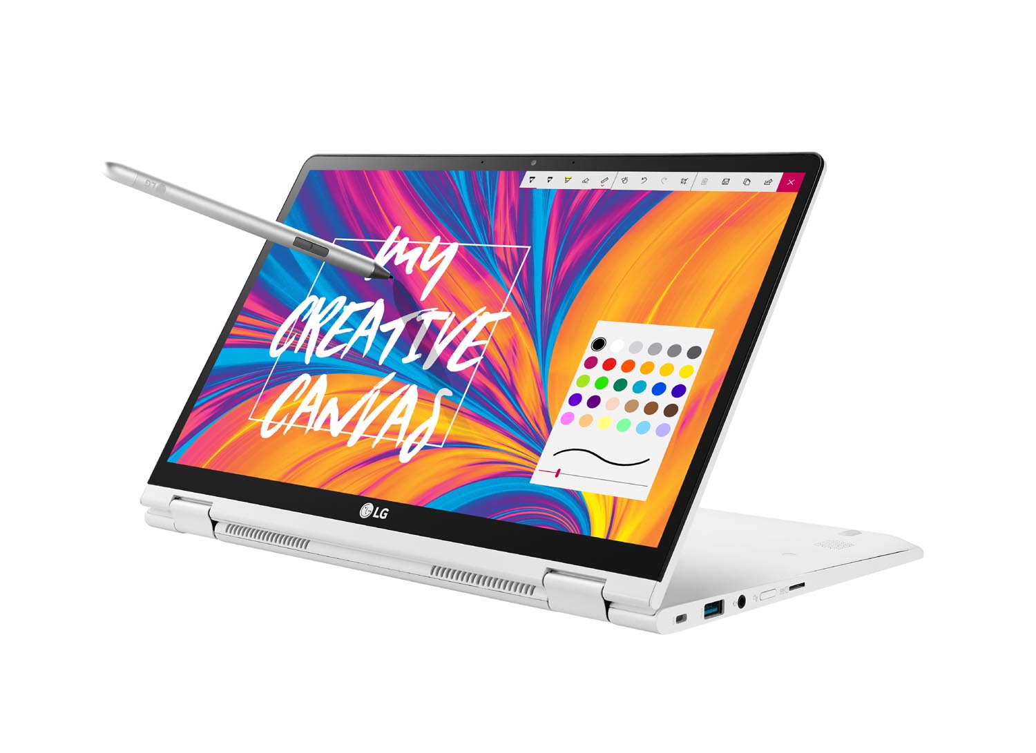 LGエレ、筆圧検知ペンも使えるCore i7搭載の14型2in1ノート 最大