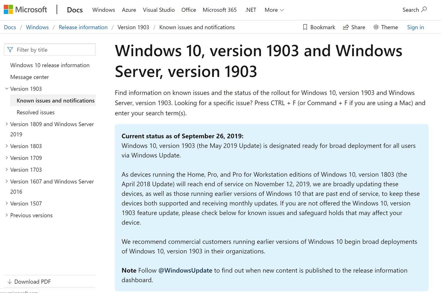 Windows 10 May 19 Update が全ユーザーに対して開放 Itmedia Pc User