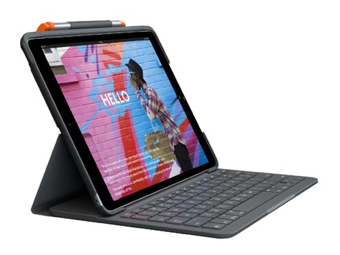 ロジクール、第7世代iPad用のキーボード一体型ケース 薄型モデルと耐 
