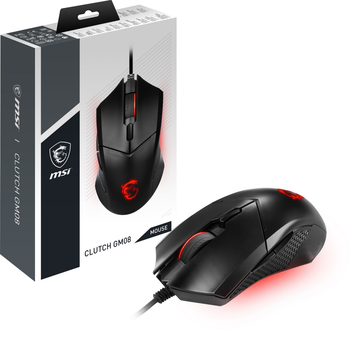 Msi 1800円で購入できるゲーミングマウス Clutch Gm08 Gaming Mouse を発売 Itmedia Pc User