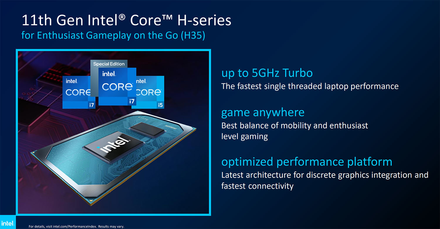 Intelがtdp 35wで5ghzオーバーの第11世代core H35シリーズを発表 Ces 21 Itmedia Pc User