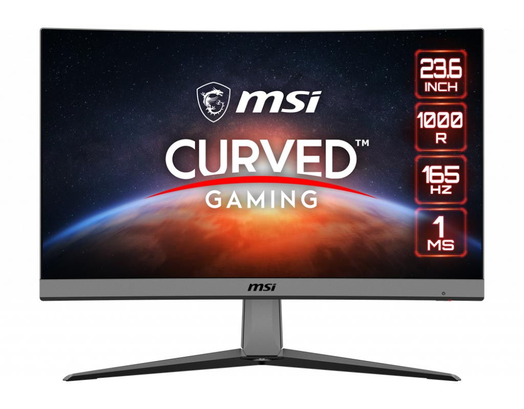 MSI、165Hz駆動に対応した曲面デザインの23.6型フルHDゲーミング液晶
