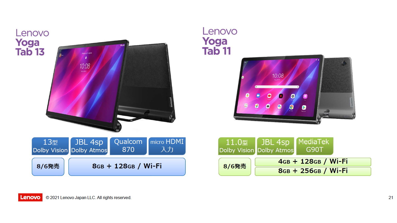 モバイルディスプレイとしても使える「Yoga Tab 13」が8月6日 ...