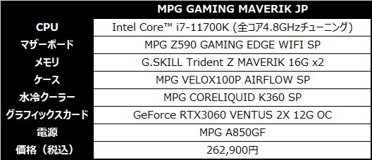 MPG GAMING MAVERIK JP