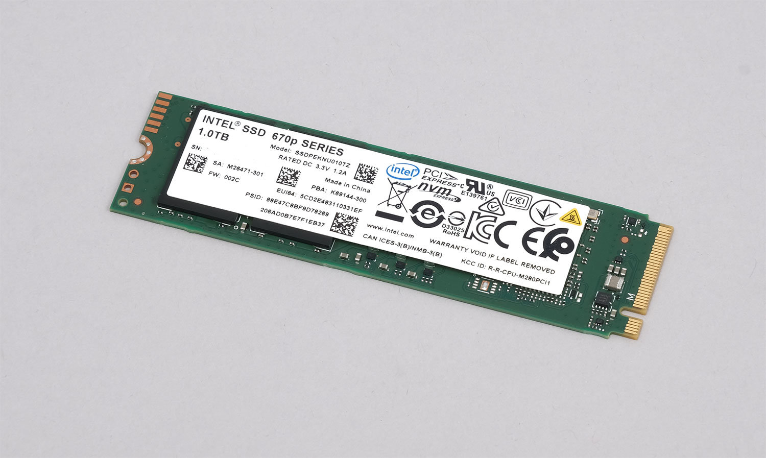 【SSD 512GB】Intel SSD 670p M.2 PCIEx4PCパーツ
