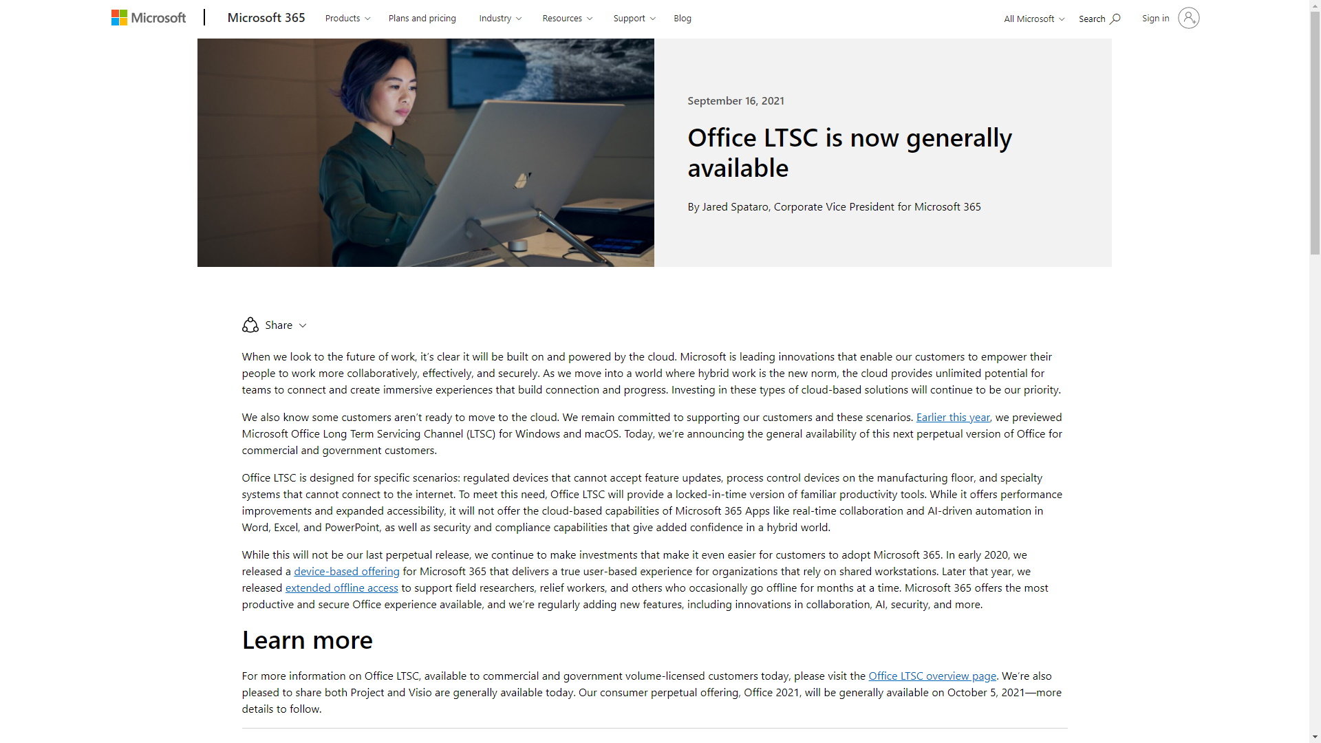 永続ライセンス版「Microsoft Office 2021」が登場 米国では10月5日に