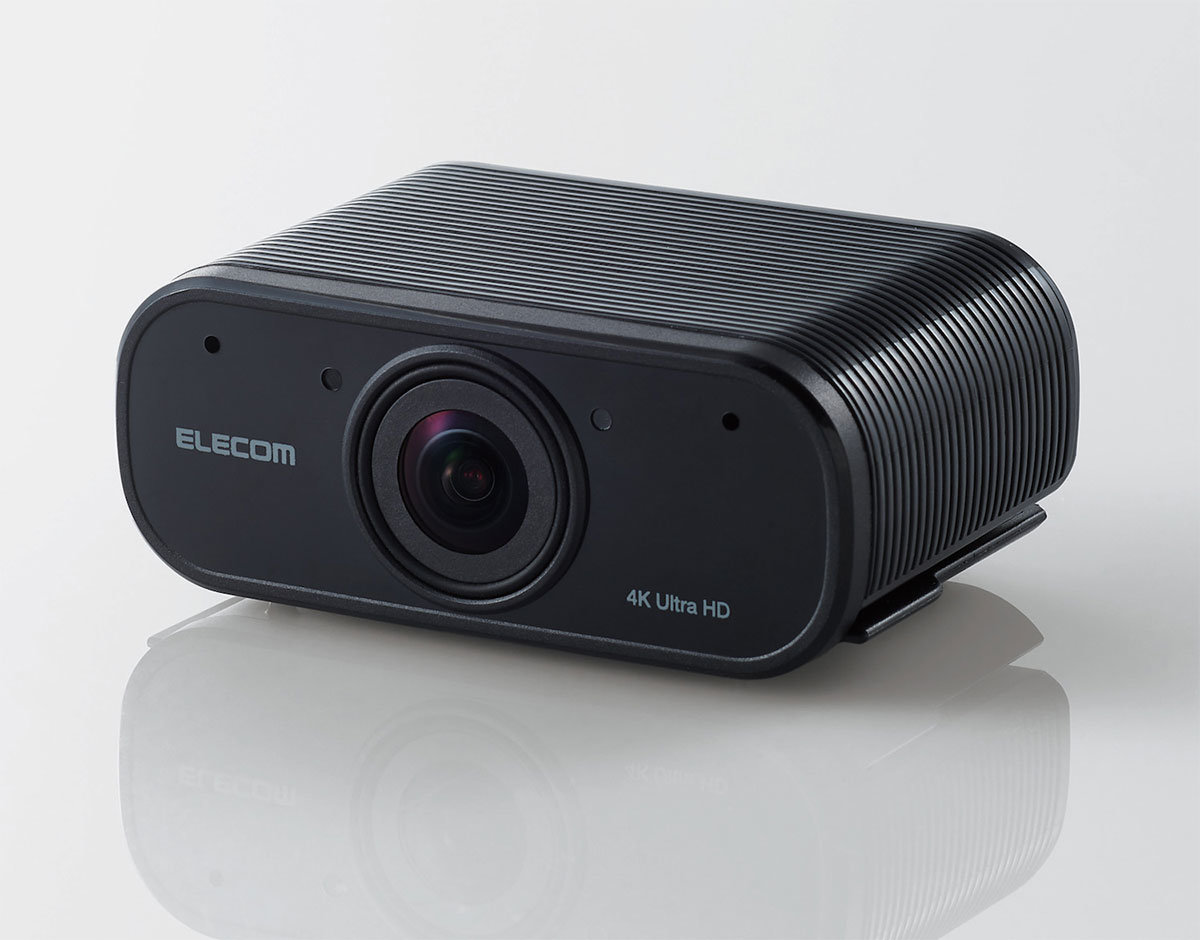 エレコム、自動ズームで130度の広角対応USB外付け4K Webカメラを投入