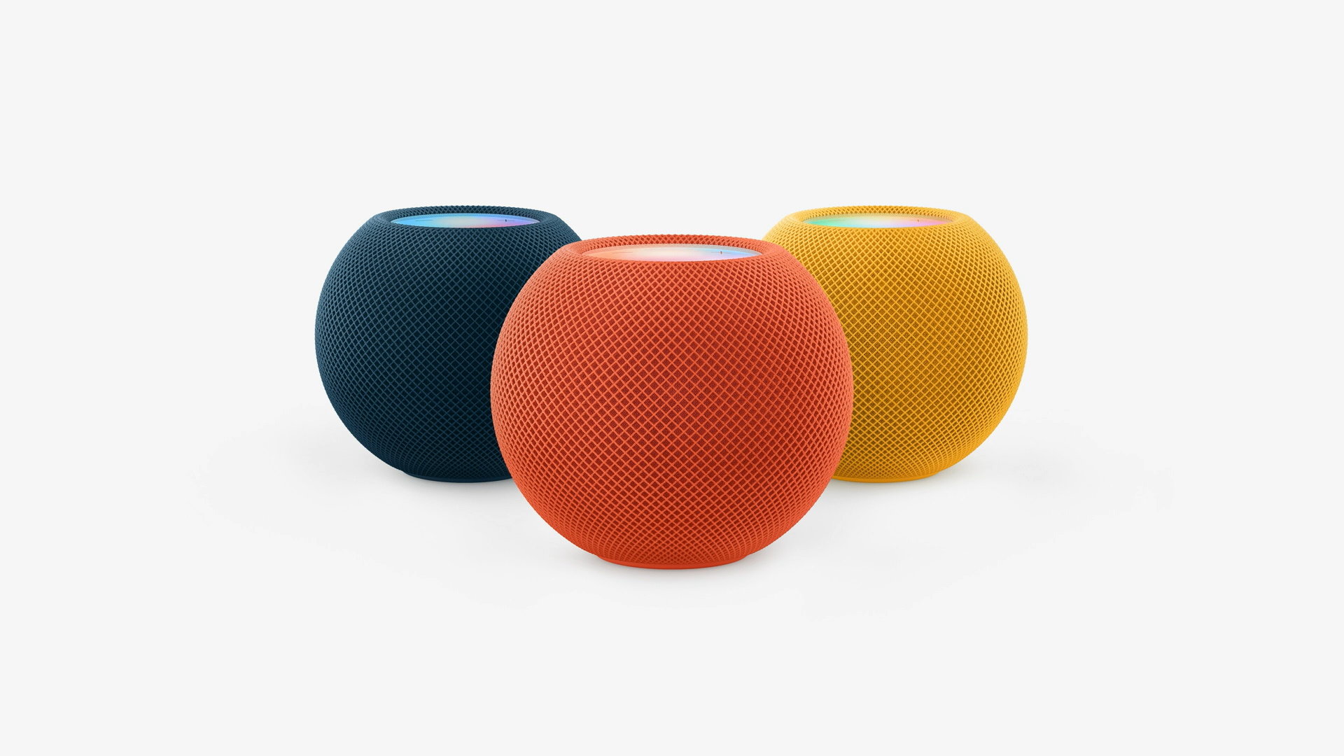 HomePod mini」に新色登場 イエロー、オレンジ、ブルーの3色 価格は