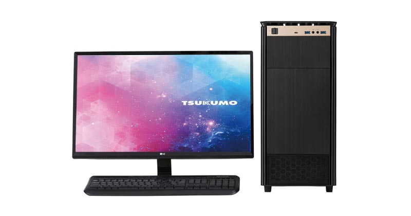 TSUKUMO、ミドルタワー筐体を採用したクリエイター向けPCを