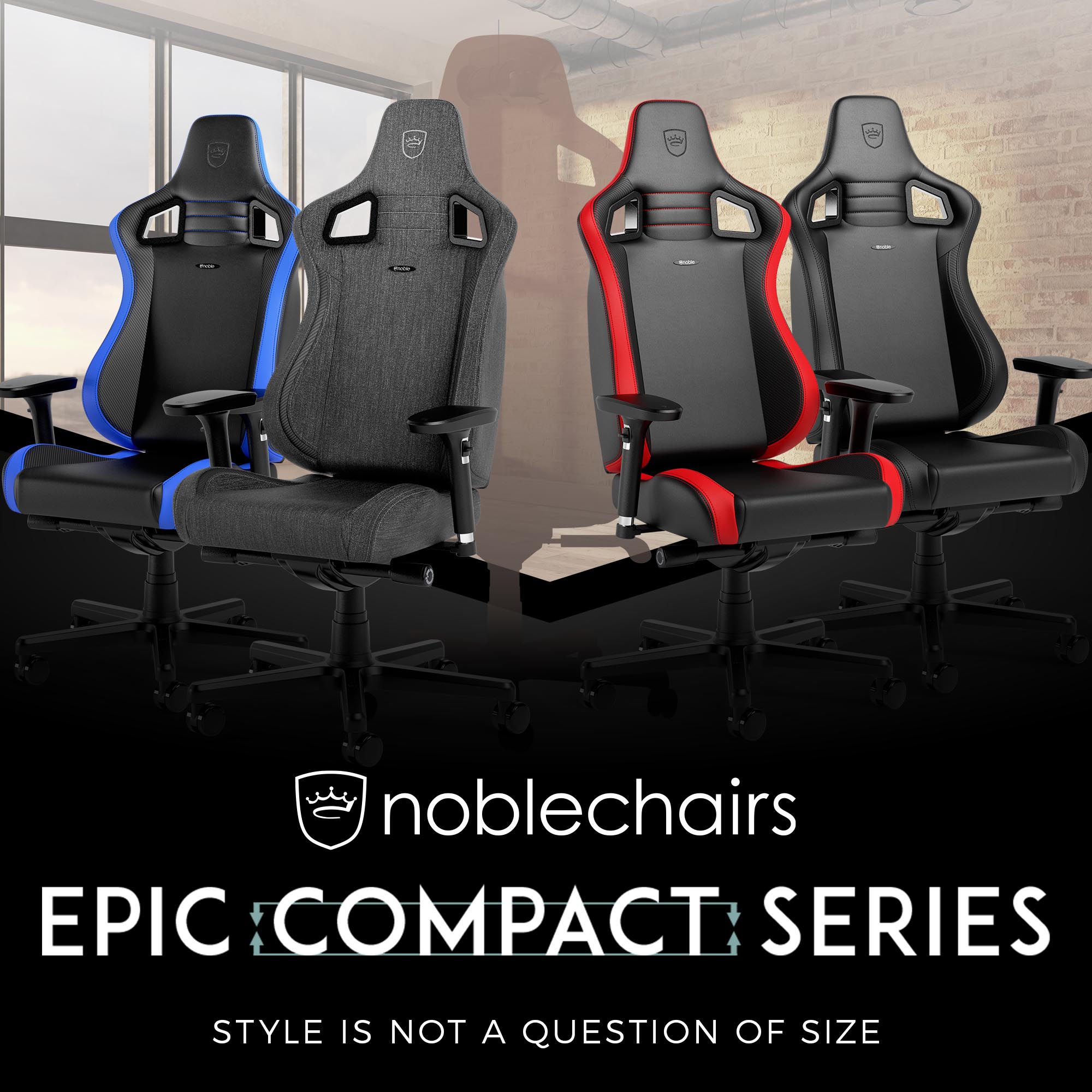 noblechairs、女性や子どもにも向く小型設計のゲーミングチェア「EPIC