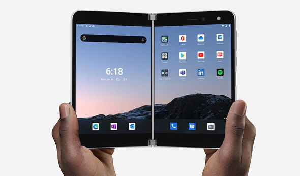 2AndroidX}[gtHuSurface DuovB{ł2ڂ́uSurface Duo 2v瓊ꂽ