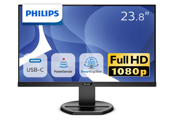 ディスプレイ 23.8型 PHILIPS 241B8QJEB / 11 / 1920×1080 / DVI HDMI