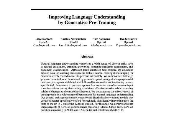 uImproving Language Understanding by Generative Pre-TrainingvAbstract