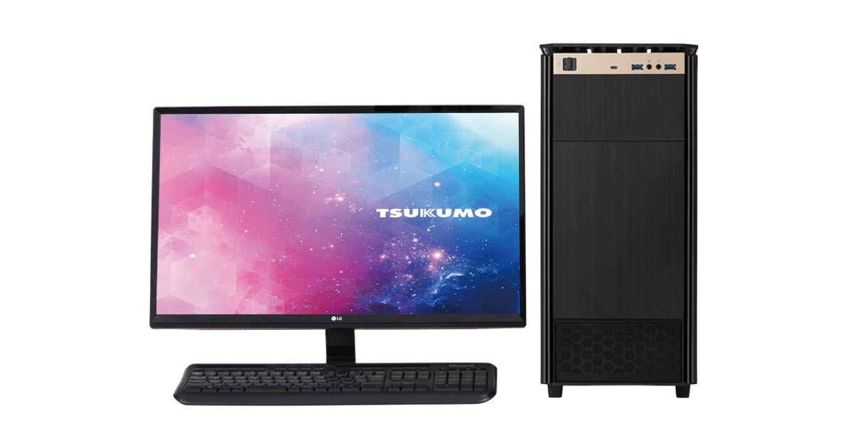 TSUKUMO タワー型PC TSUKUMO、Ryzen 9 7950X3Dを搭載したクリエイター向けミドルタワーPC