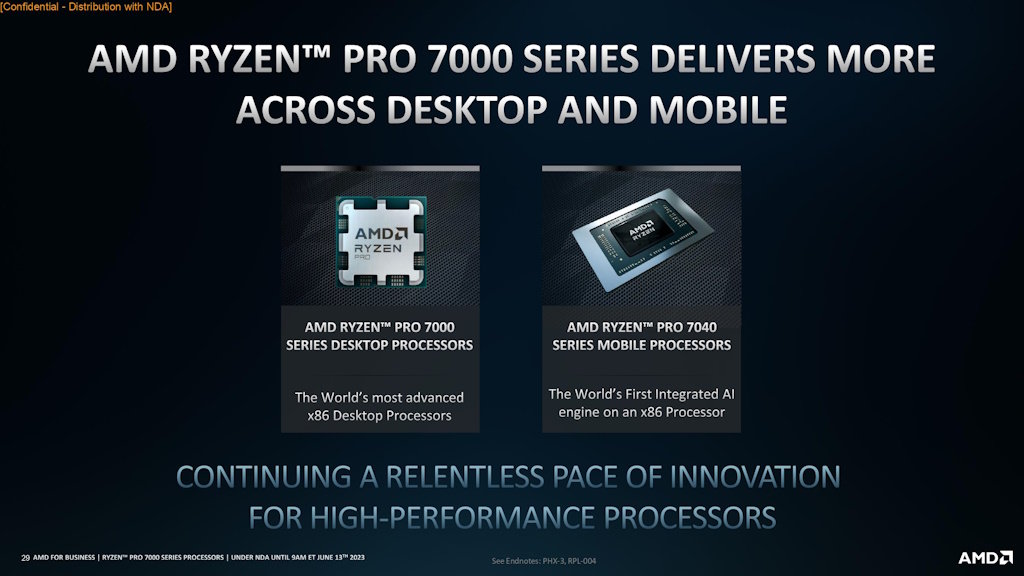 Zen 4アーキテクチャの「Ryzen PROプロセッサ」登場 モバイル向けは一
