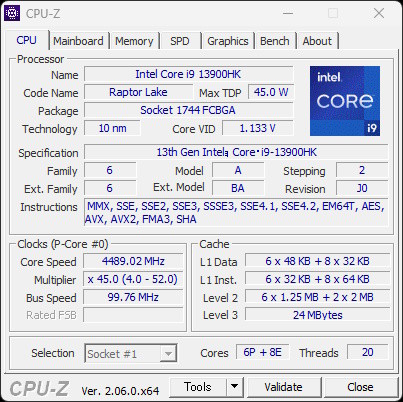 Core i9-13900HK