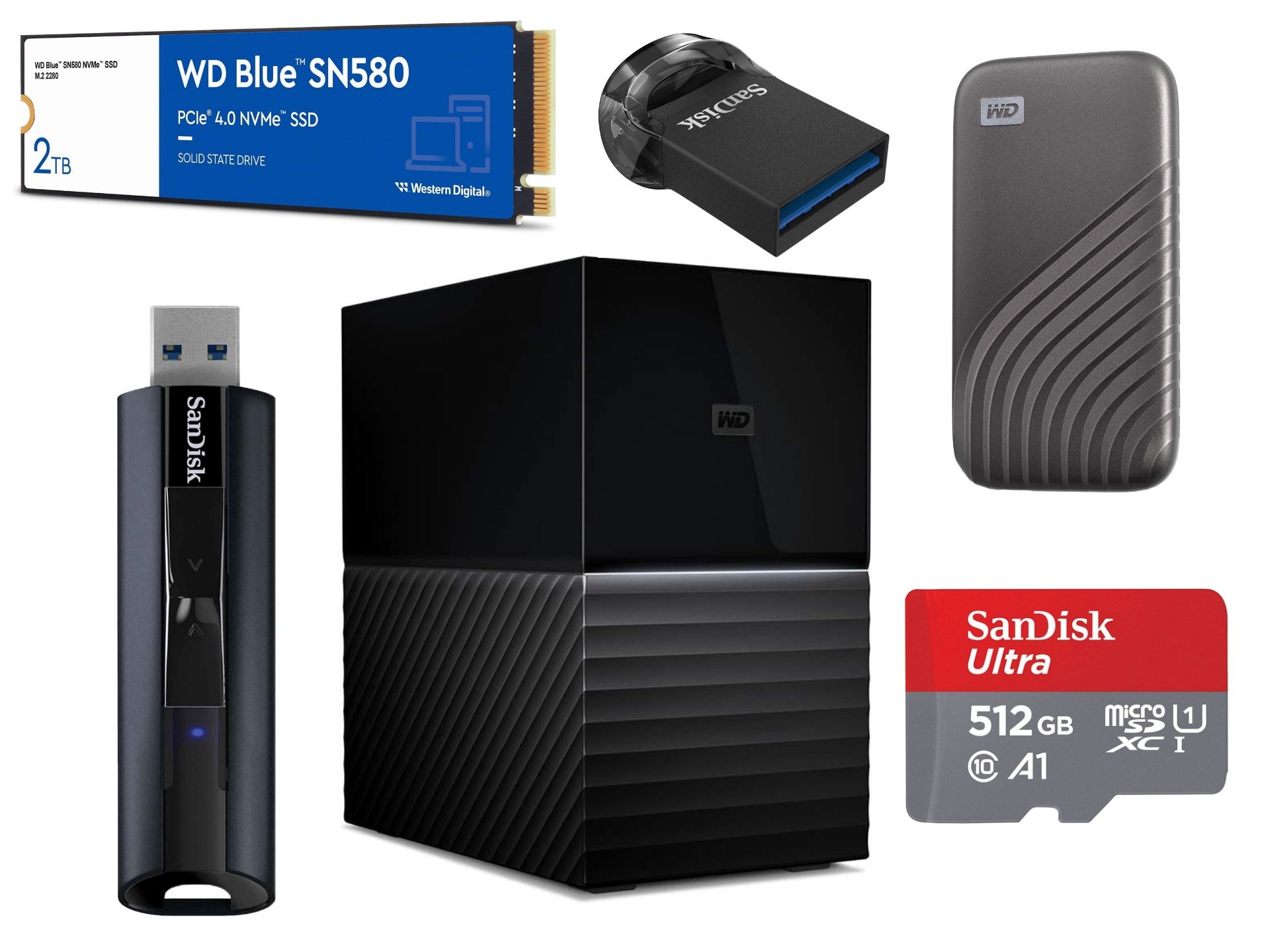 ウエスタンデジタルのポータブルSSDやSanDiskブランドのSDカードがお得