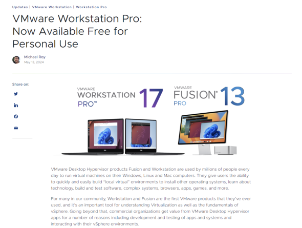 z\tgVMware Workstation ProFusion ProlpɌ薳ꂽ