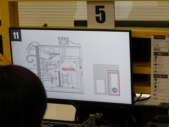 ディスプレイに表示