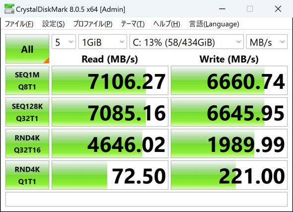 CrystalDiskMark 8.0.5 x64ł̌