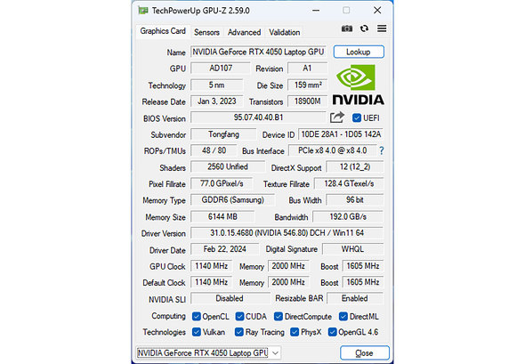 }EXRs[^[ 14^oCm[gPC OtGPU 13Core i7 GeForce RTX 4050 Laptop GPU NGC^[ DAIV R4-I7G50WT-B