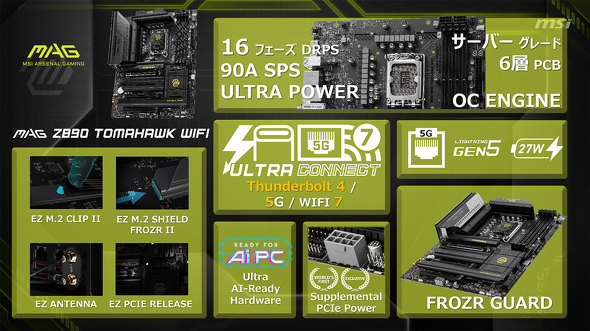 GGXACRs[^[Wp MSI  Intel Z890`bvZbg Core Ultra 200V