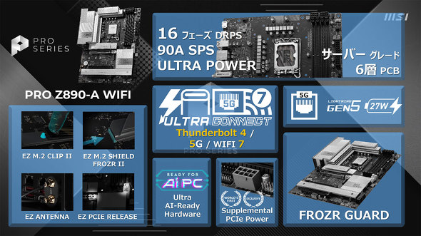 GGXACRs[^[Wp MSI  Intel Z890`bvZbg Core Ultra 200V