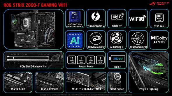 ASUS JAPAN }U[{[h Intel Z890 `bvZbg Core Ultra 200S V[Y2