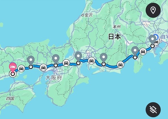 長距離のトラックドライバーかな? みたいな移動をするのが好きです