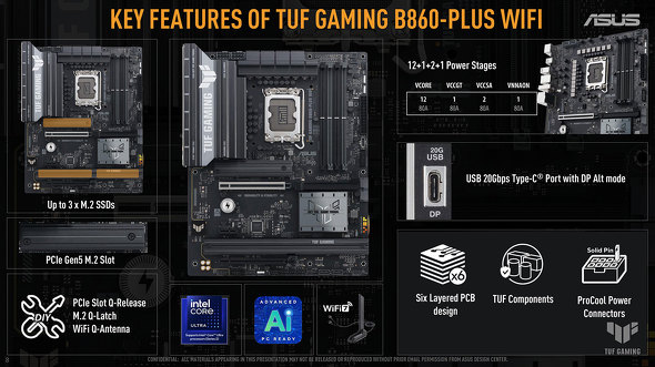 ASUS JAPAN Intel B860`bvZbg  }U[{[h ROG PRIME TUF GAMING