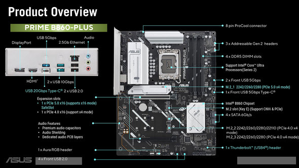 ASUS JAPAN Intel B860�`�b�v�Z�b�g ���� �}�U�[�{�[�h ROG PRIME TUF GAMING