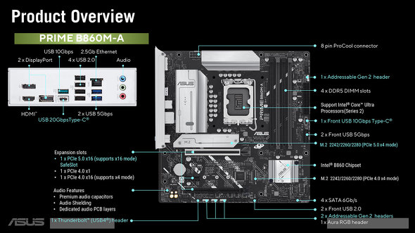 ASUS JAPAN Intel B860�`�b�v�Z�b�g ���� �}�U�[�{�[�h ROG PRIME TUF GAMING