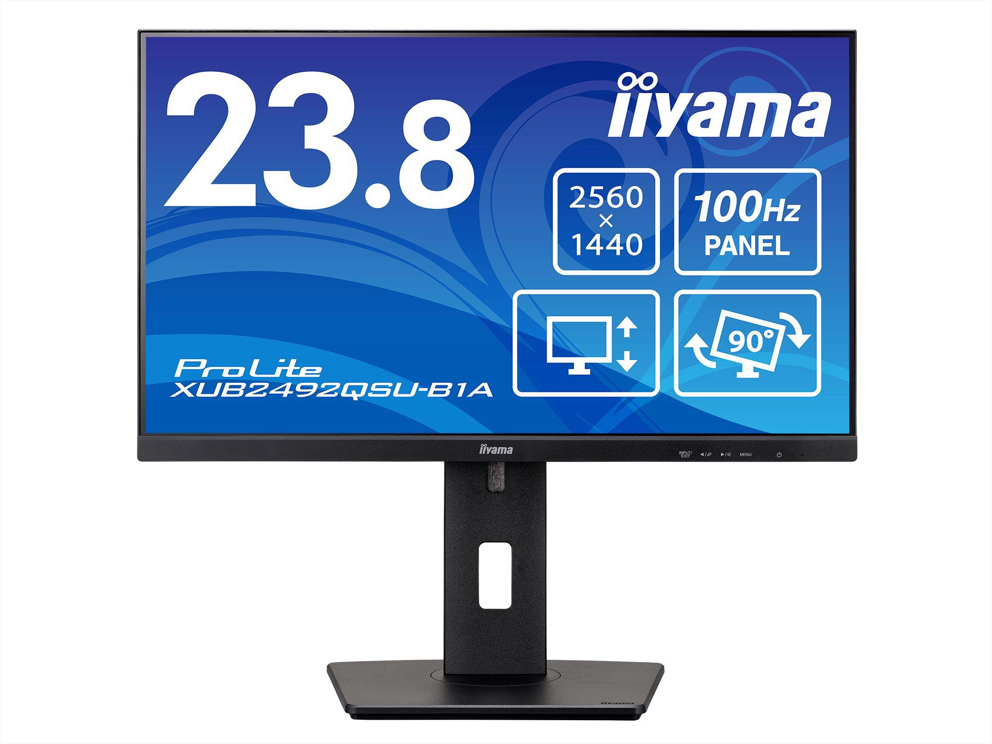 iiyama VESAスタンド、23インチ液晶モニターディスプレイ【セット】 iiyama、WQHD表示対応のスタンダード23.8型液晶ディスプレイ（要約